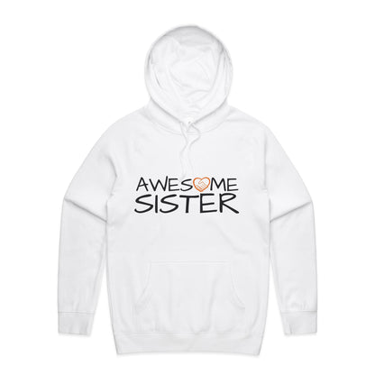 Awesome Sister Hoodie white