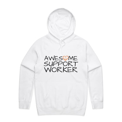 Awesome Support Worker Hoodie white
