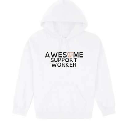 Awesome Support Worker Hoodie white