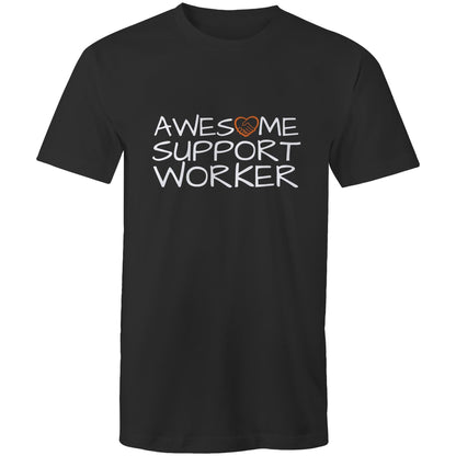 Awesome Support Worker Tshirt black