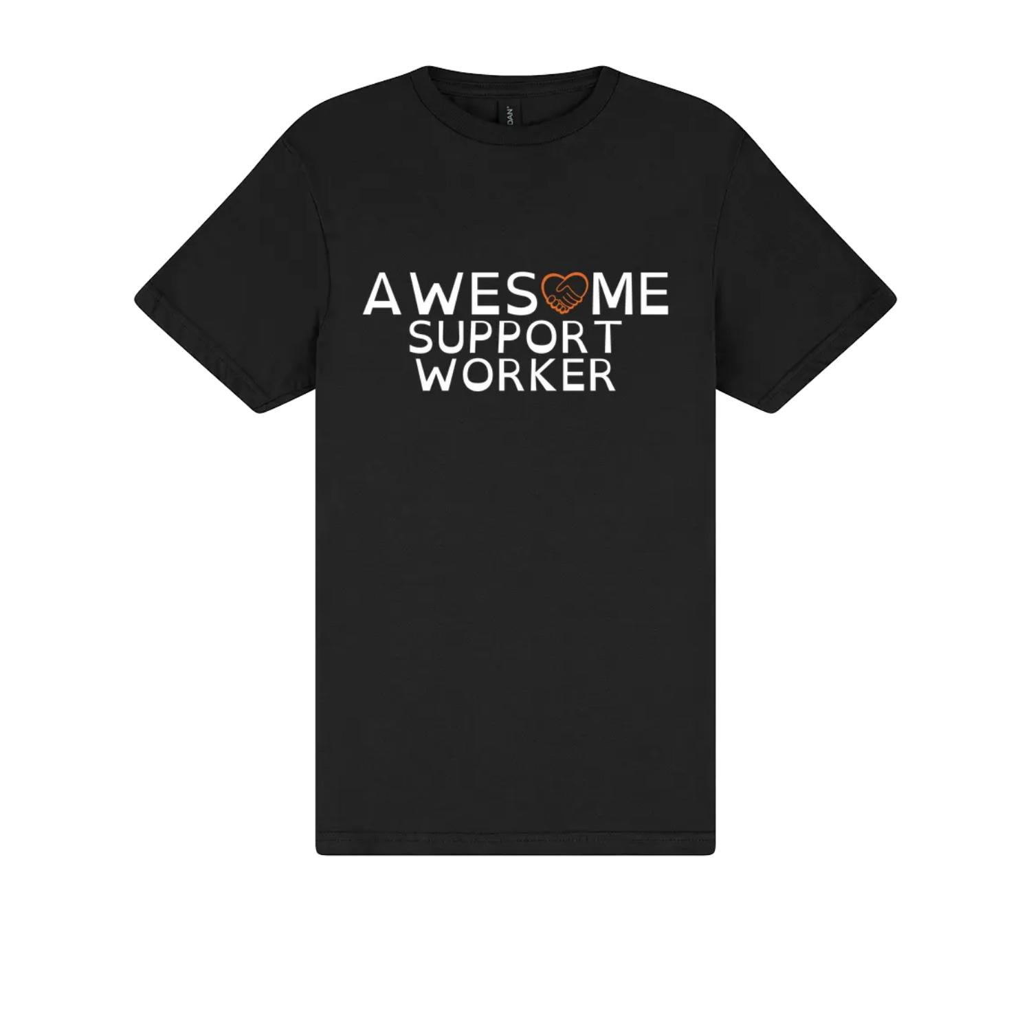 Awesome Support Worker Tshirt black