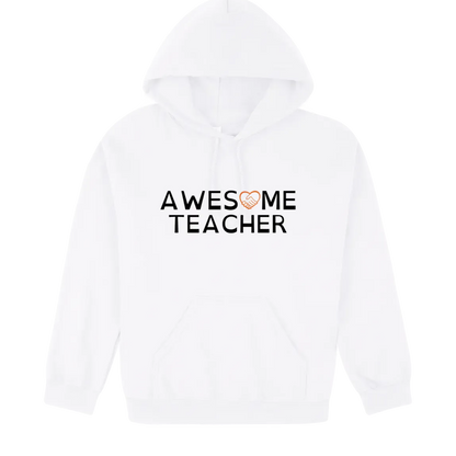 Awesome Teacher Hoodie white