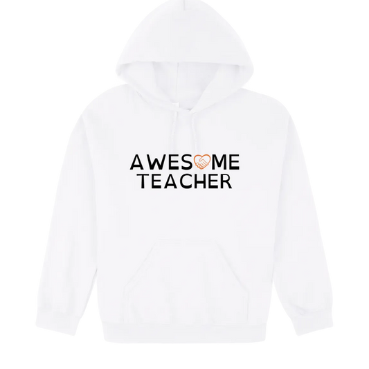 Awesome Teacher Hoodie white