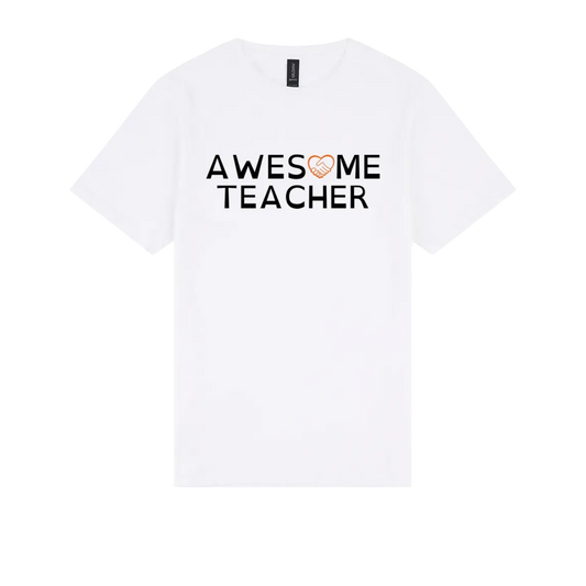 Awesome Teacher Tshirt white