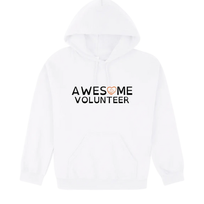 Awesome Volunteer Hoodie white