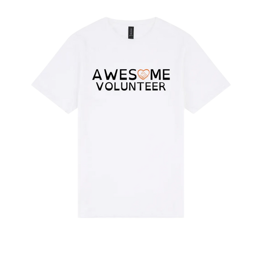 Awesome Volunteer Tshirt white