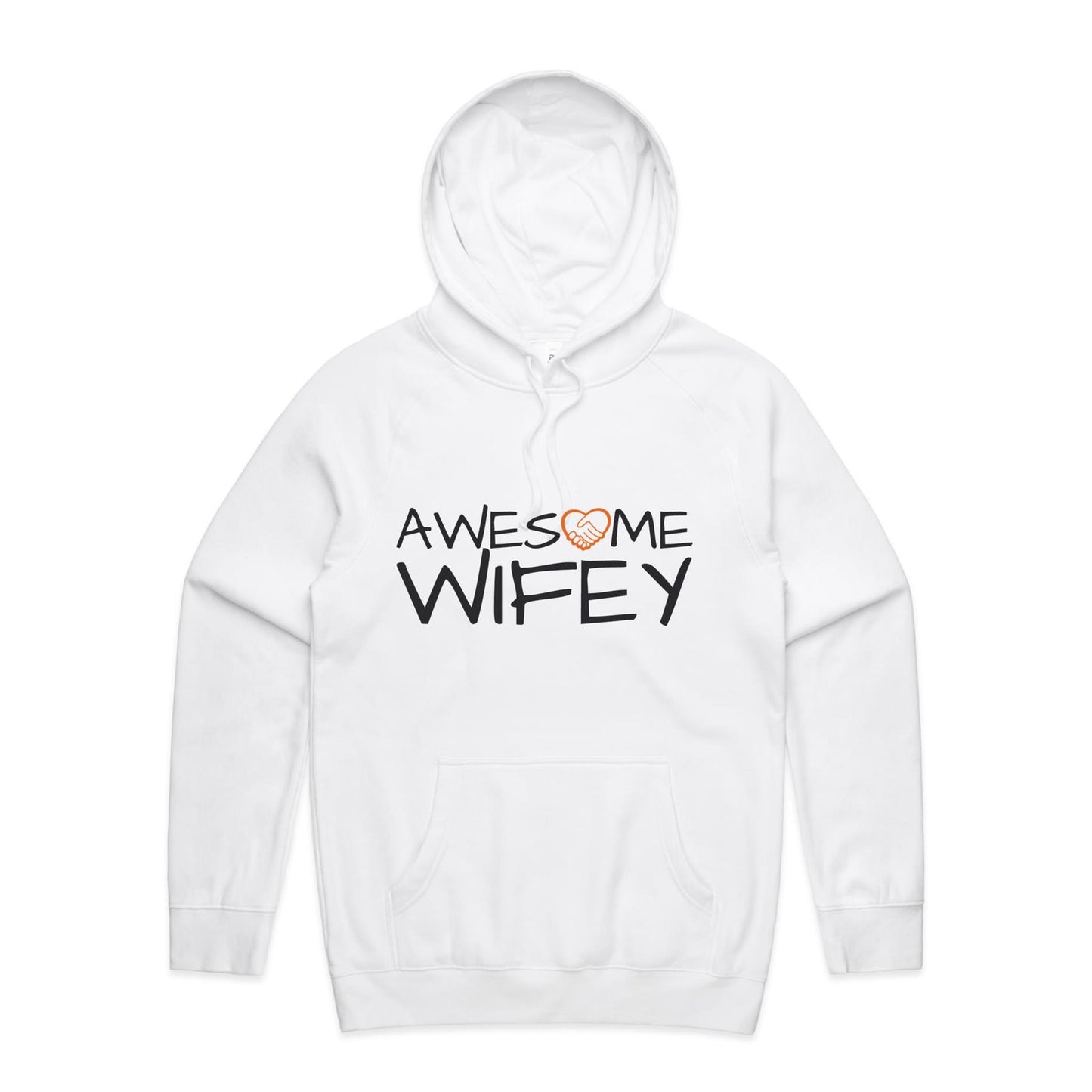 Awesome Wifey Hoodie white