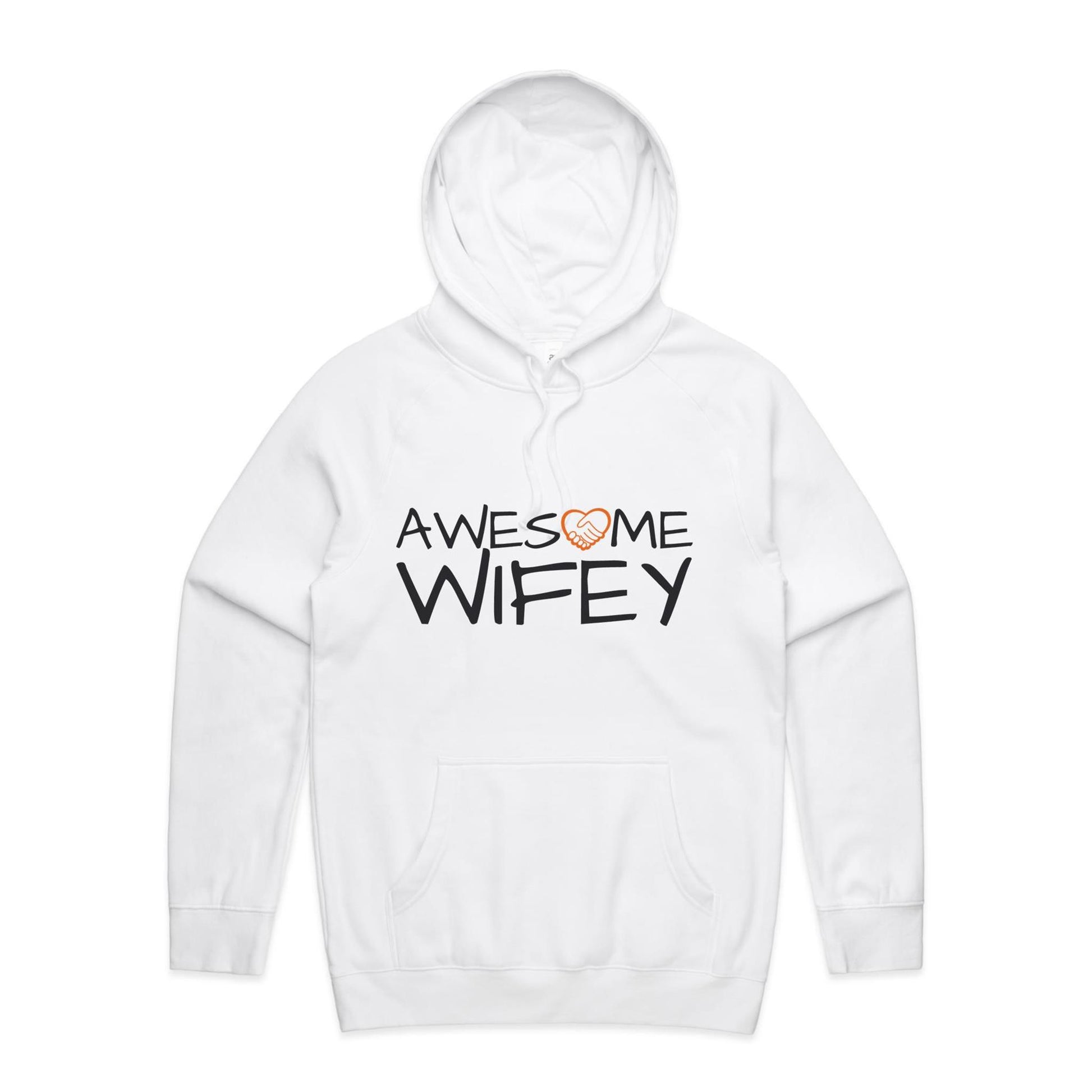 Awesome Wifey Hoodie white