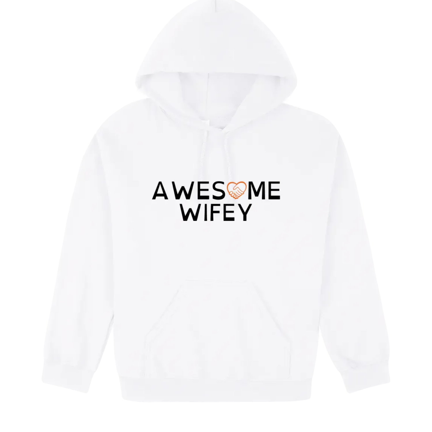 Awesome Wifey Hoodie white