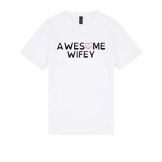 Awesome Wifey Tshirt white