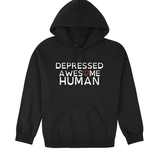 Depressed Awesome Human Hoodie black