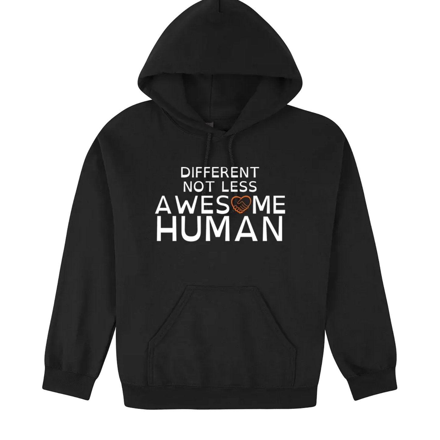 Different Not Less Awesome Human Hoodie black
