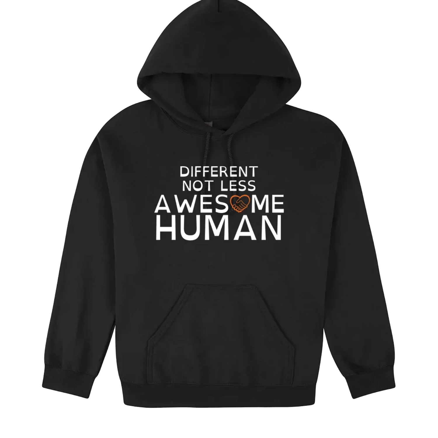 Different Not Less Awesome Human Hoodie black