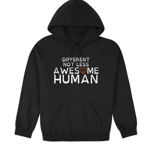 Different Not Less Awesome Human Hoodie black