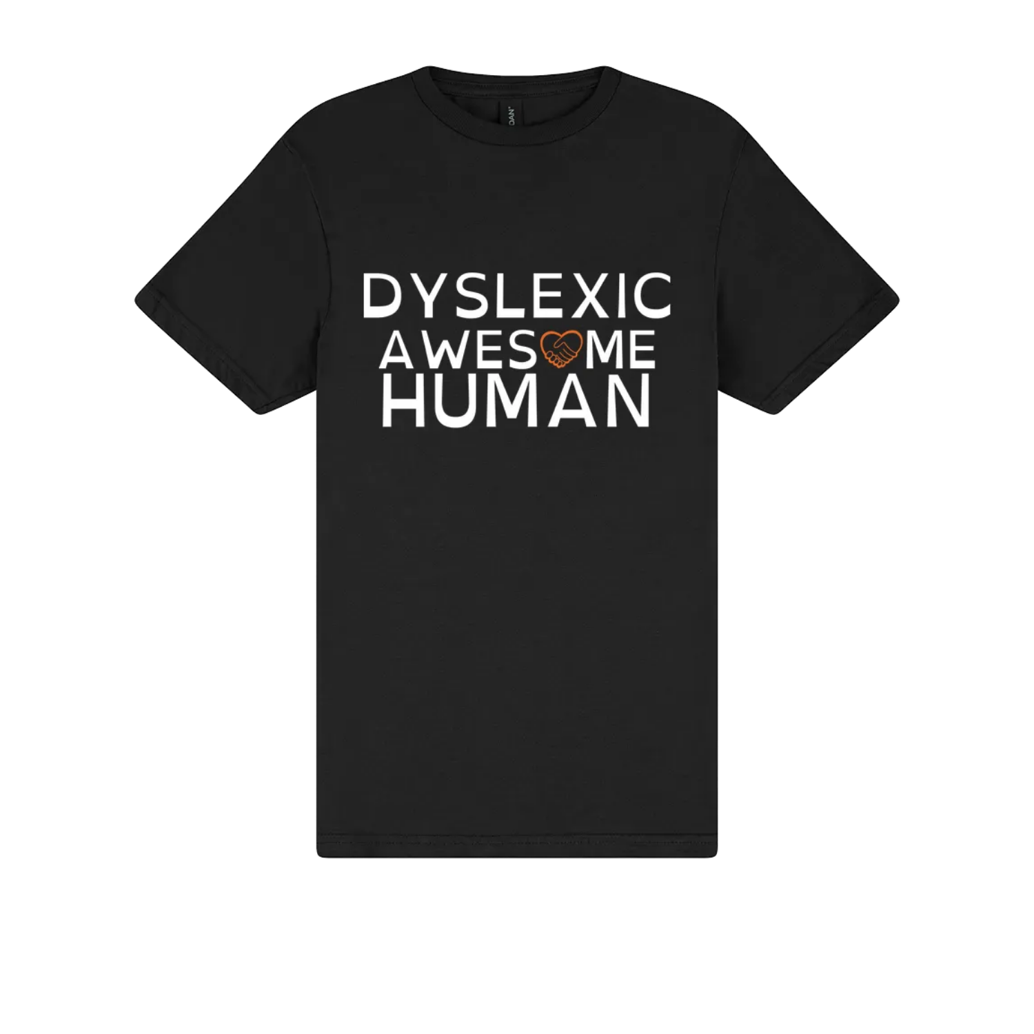 Dyslexic Awesome Human Tshirt black