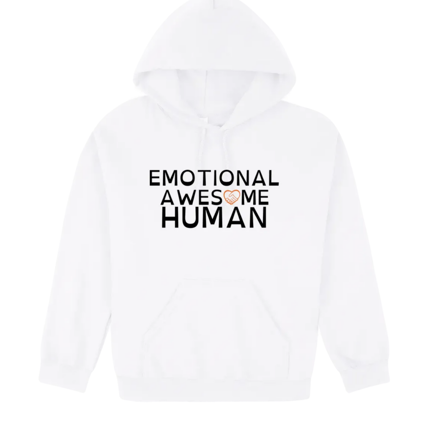 Emotional Awesome Human Hoodie white
