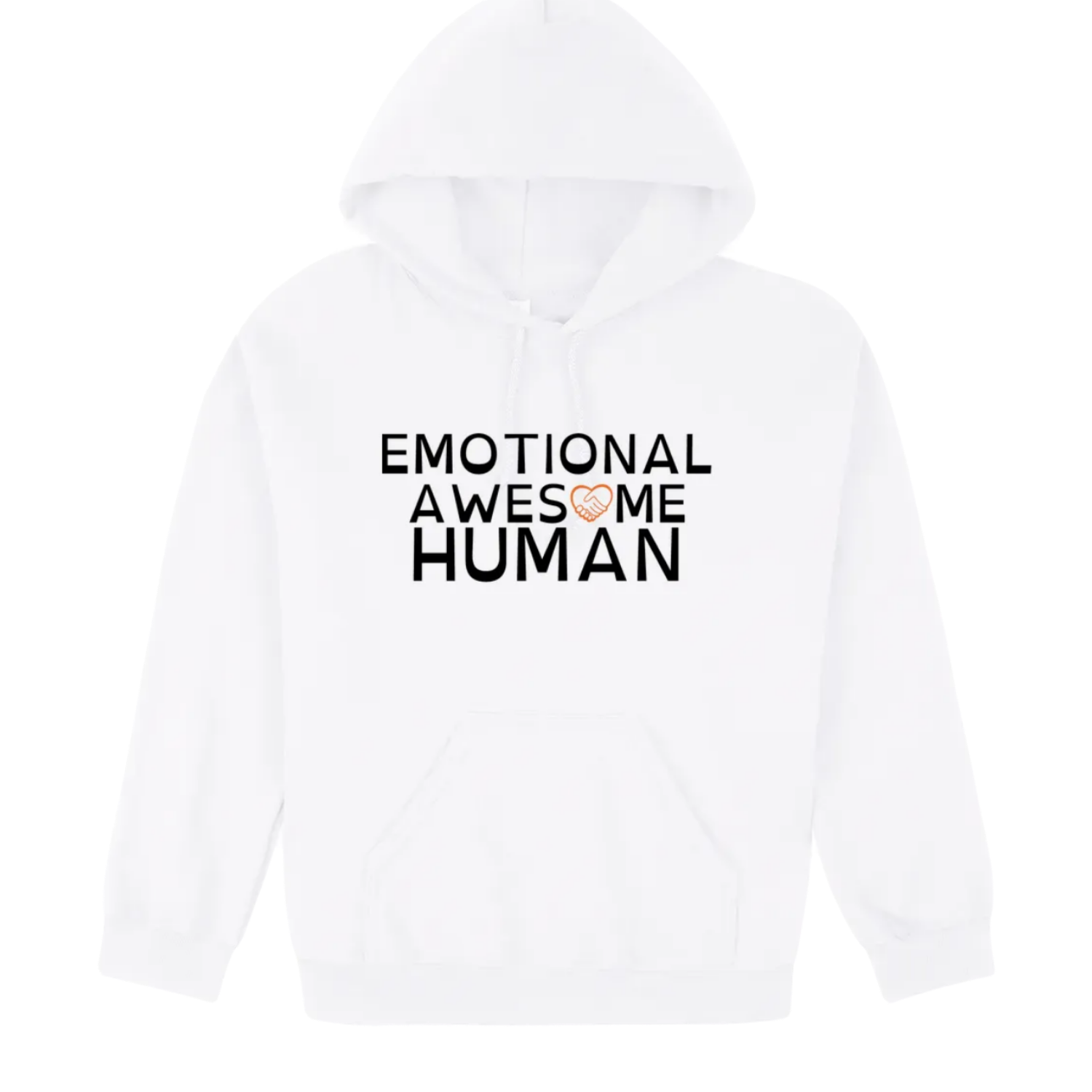 Emotional Awesome Human Hoodie white