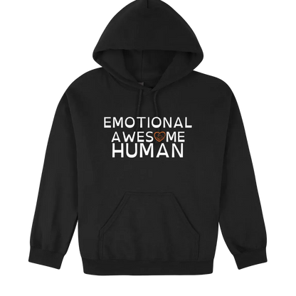 Emotional Awesome human Hoodie black
