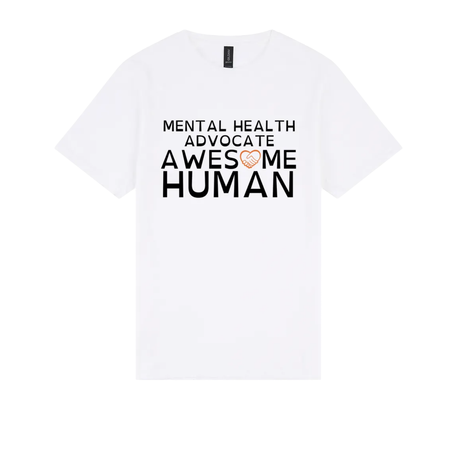 Mental Health Advocate Awesome Human Tshirt white