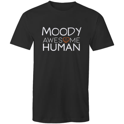 Moody Awesome Human Tshirt black