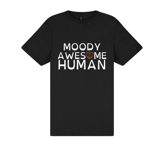Moody Awesome Human Tshirt black