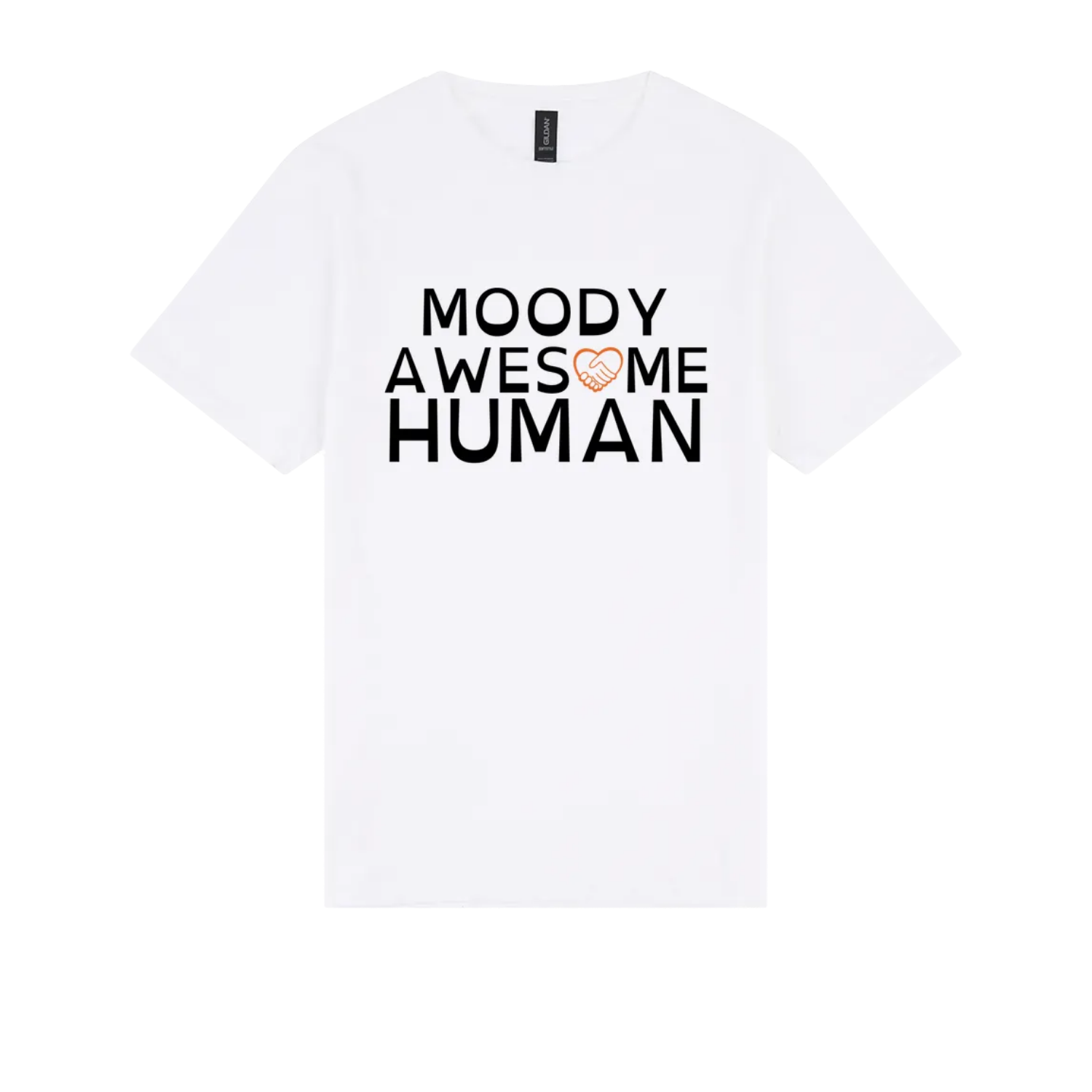 Moody Awesome Human Tshirt white