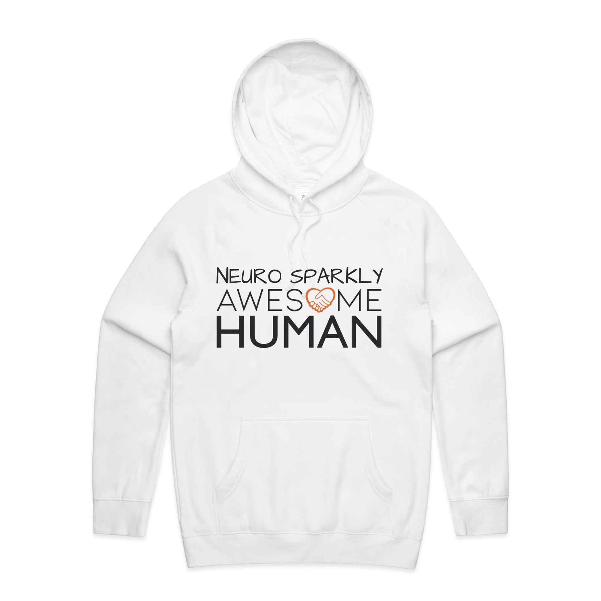 Neuro Sparkly Awesome Human Hoodie white