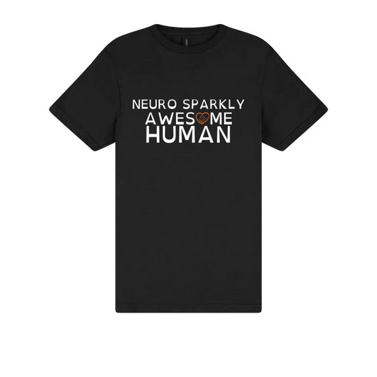 Neuro Sparkly Awesome Human Tshirt black