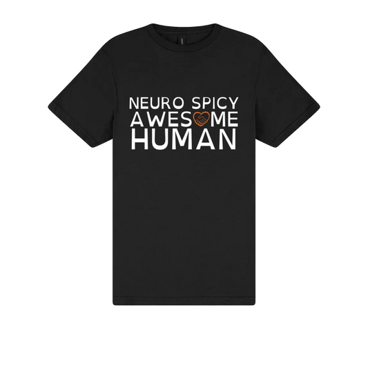 Neuro Spicy Awesome Human Tshirt black