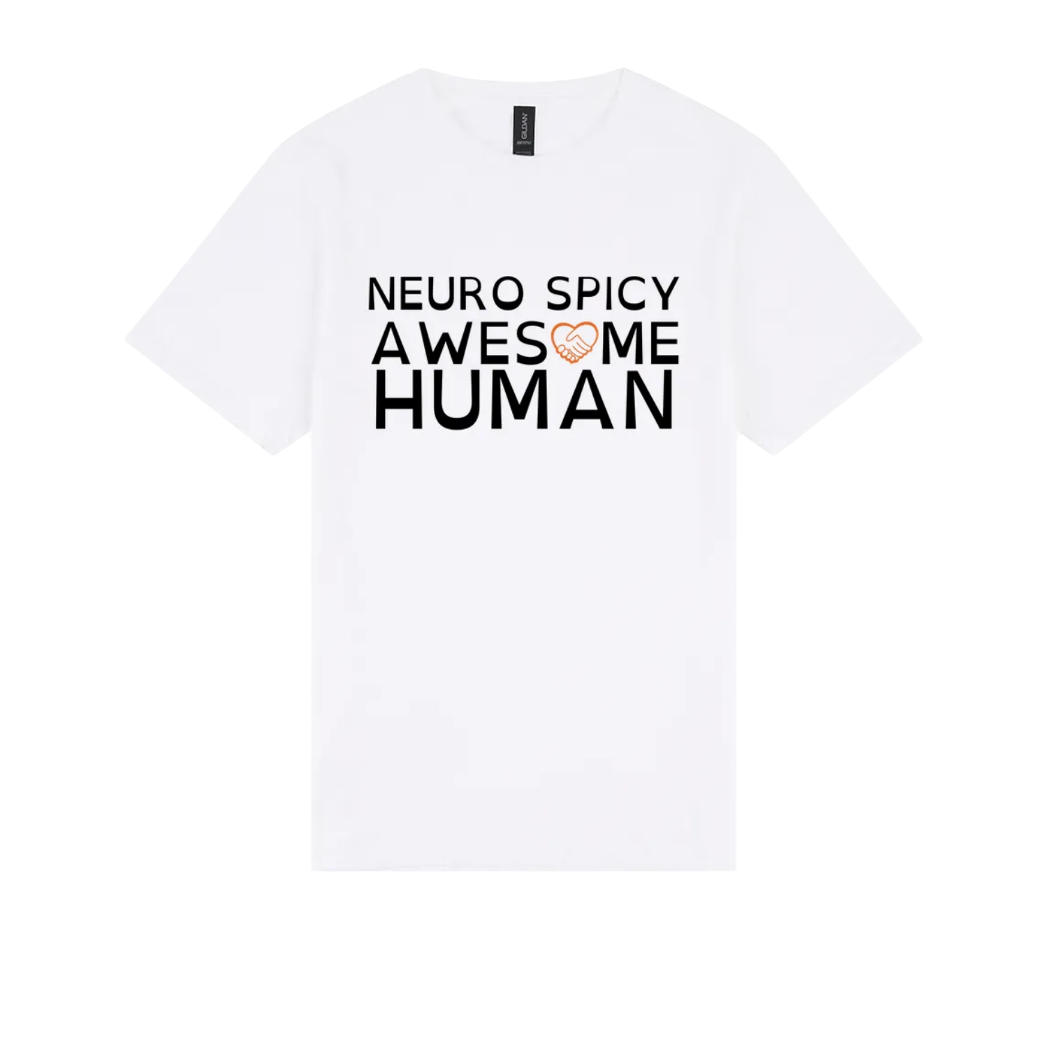 Neuro Spicy Awesome Human Tshirt white
