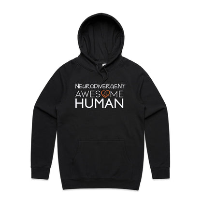 Neurodivergent Awesome Human Hoodie black