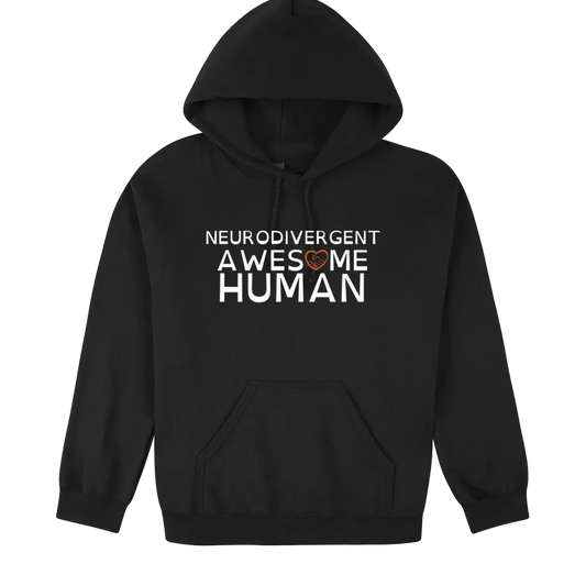 Neurodivergent Awesome Human Hoodie black