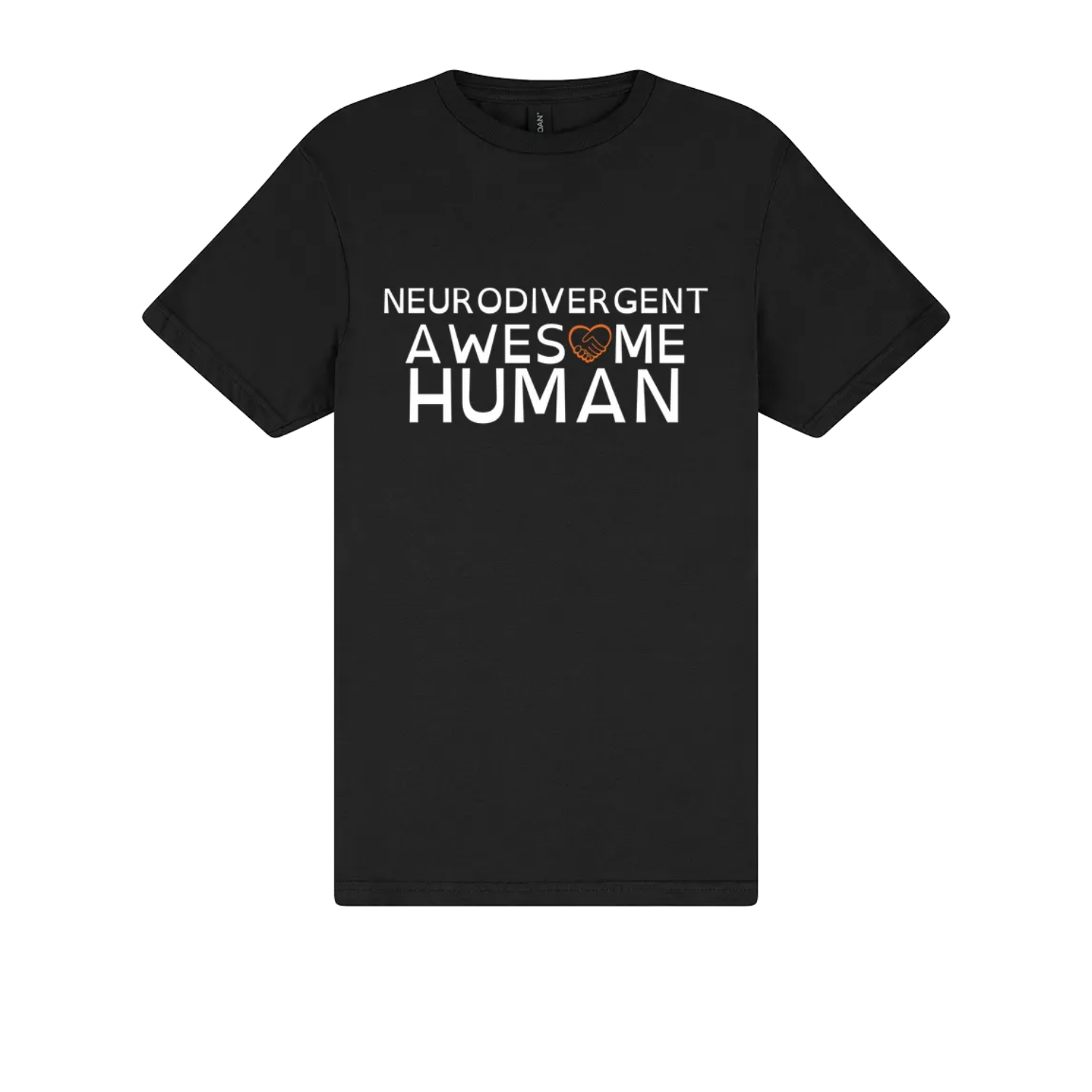Neurodivergent Awesome Human Tshirt black