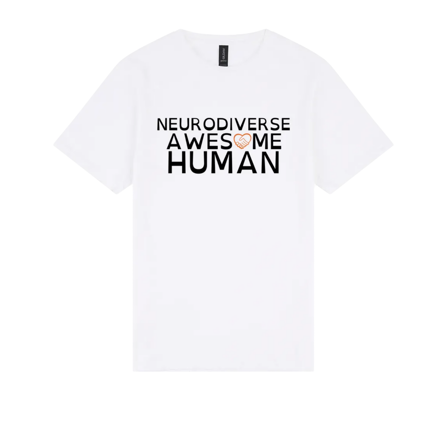 Neurodiverse Awesome Human Tshirt white