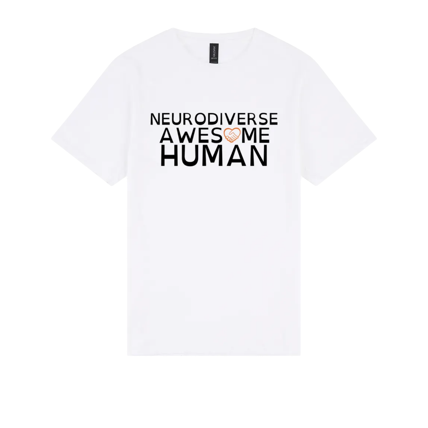 Neurodiverse Awesome Human Tshirt white