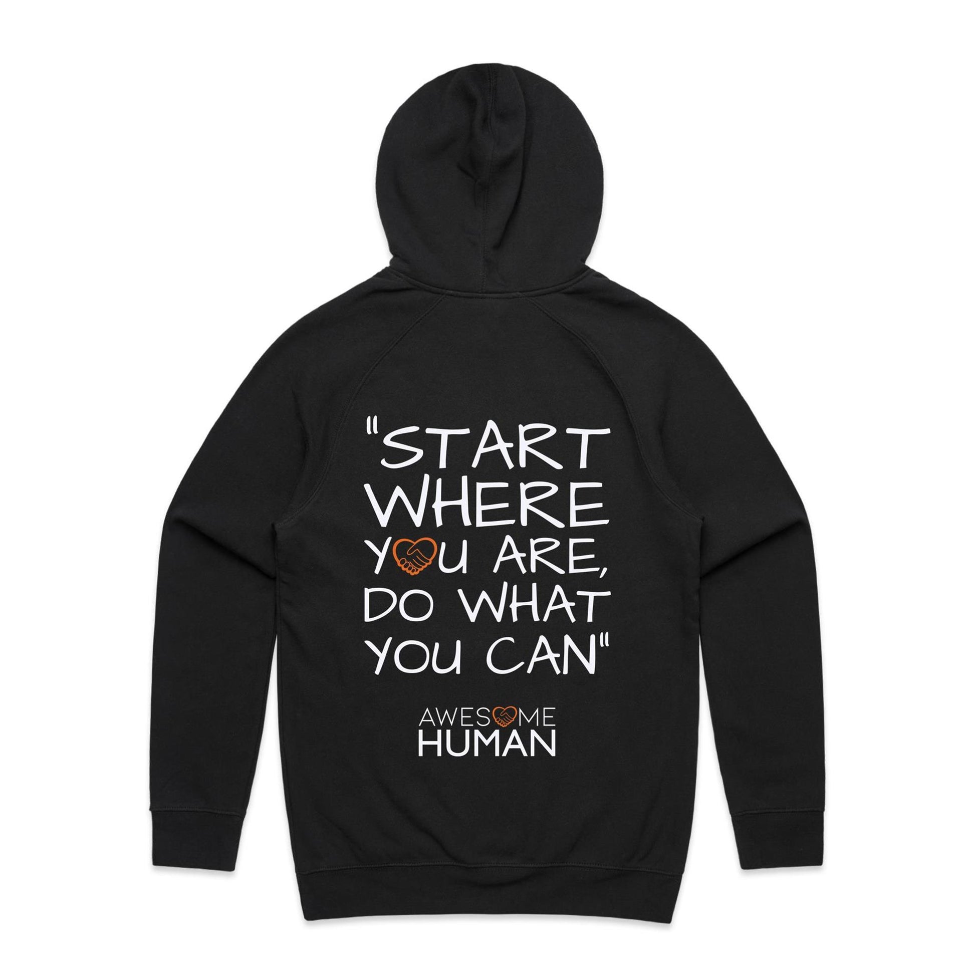 Start where you are do what you can Hoodie black back