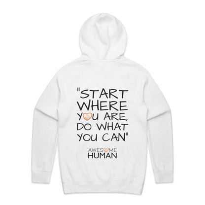 Start where you are do what you can Hoodie white back