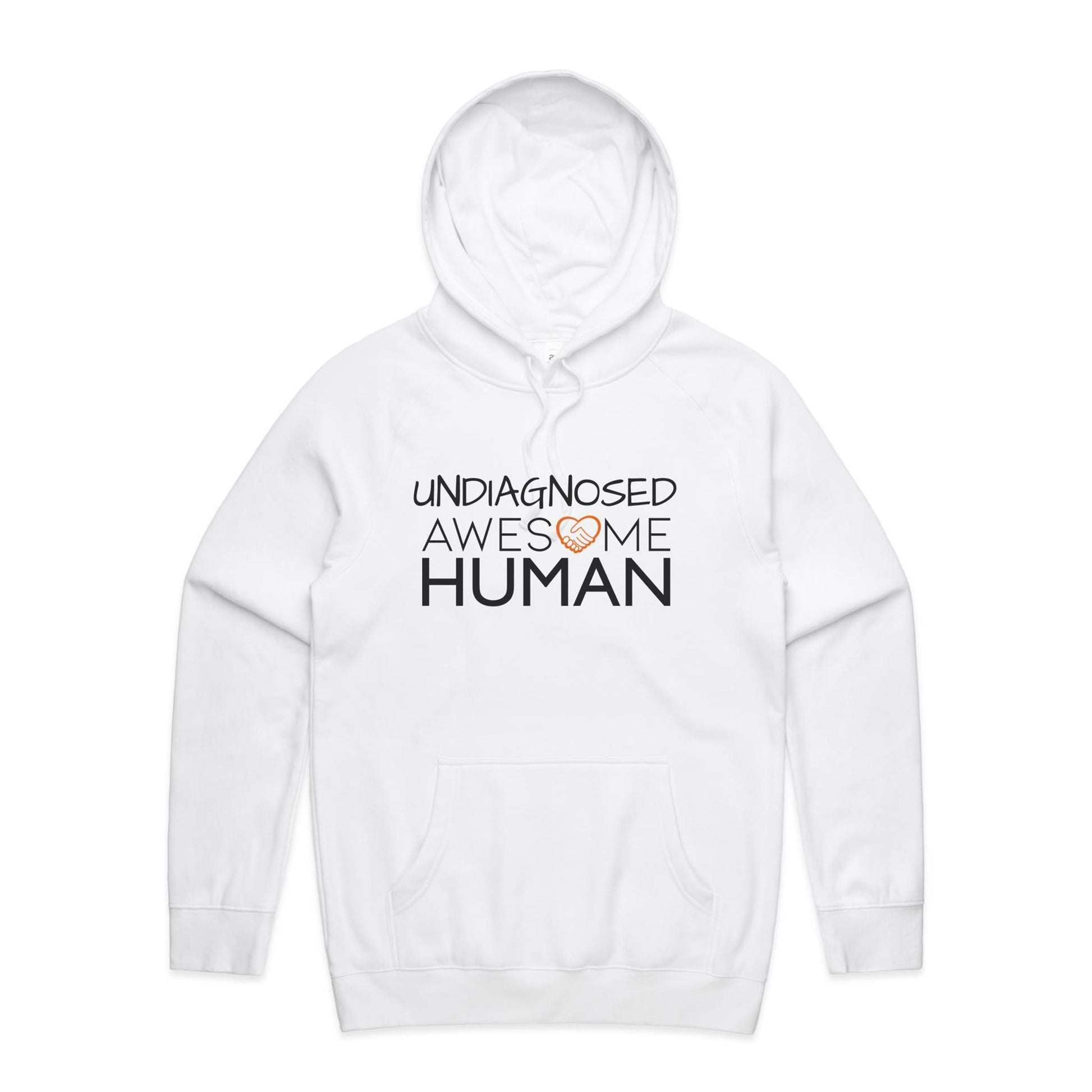 Undiagnosed Awesome Human Hoodie white