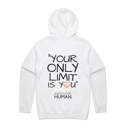 Your only limit it you Hoodie white back