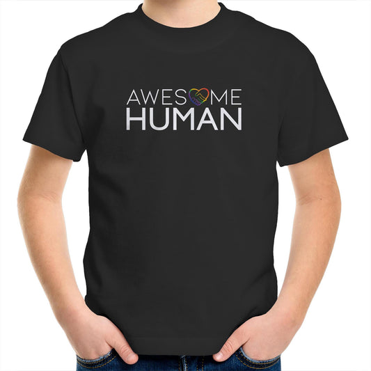 Rainbow Range: Kids Awesome Human T-shirt #2