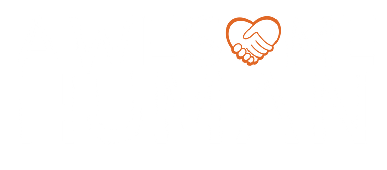 Awesome human logo in white